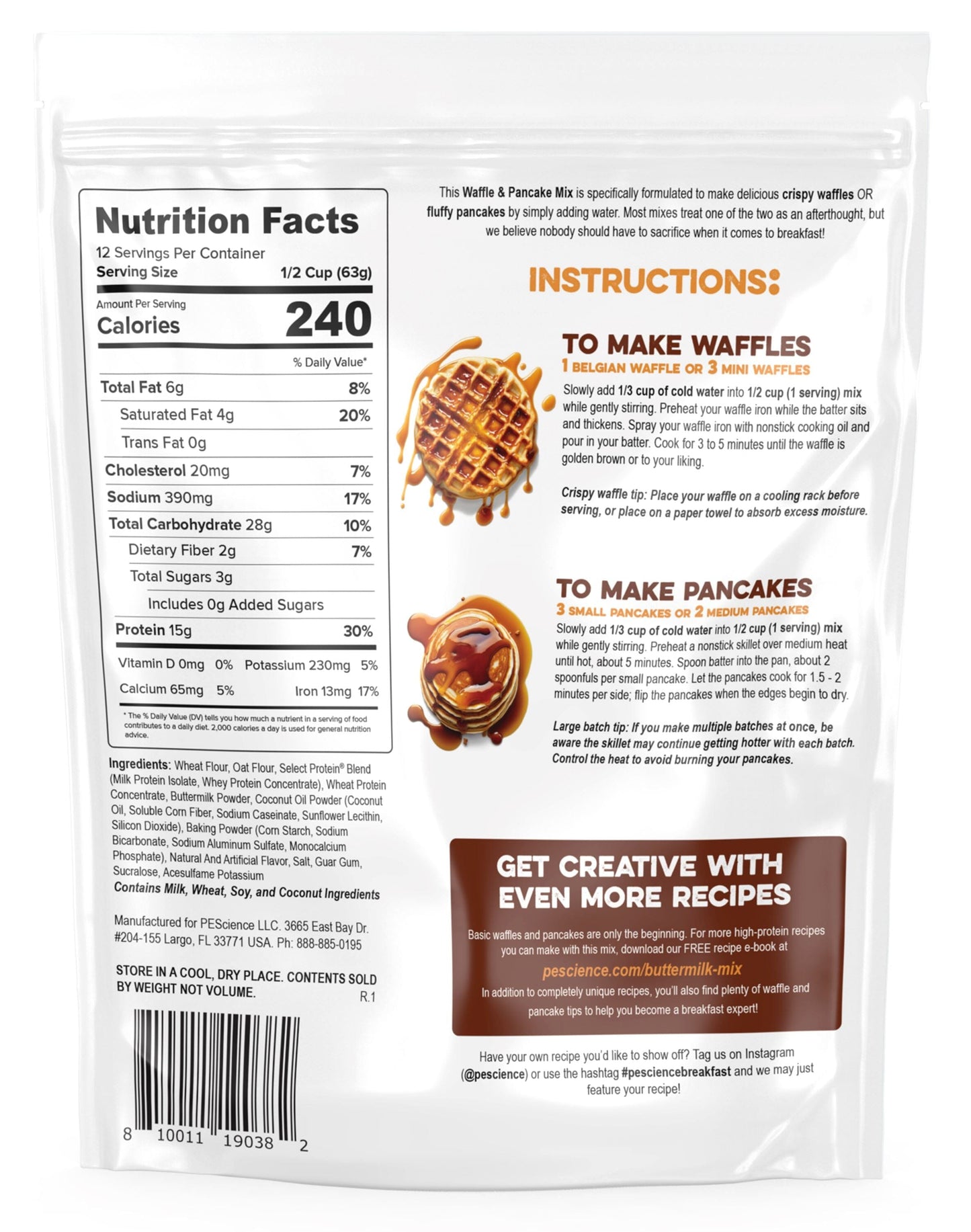 Pancake & Waffle Mix Baking Mixes PEScience 