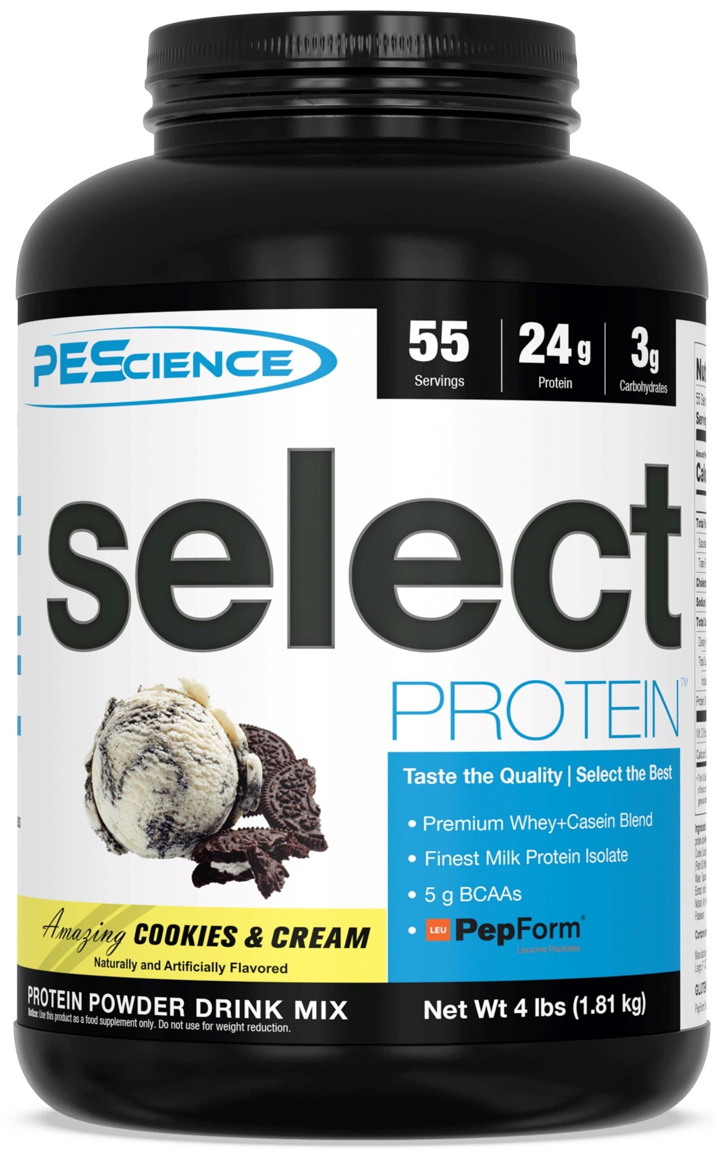 SELECT Protein Protein PEScience Cookies N Cream 55 