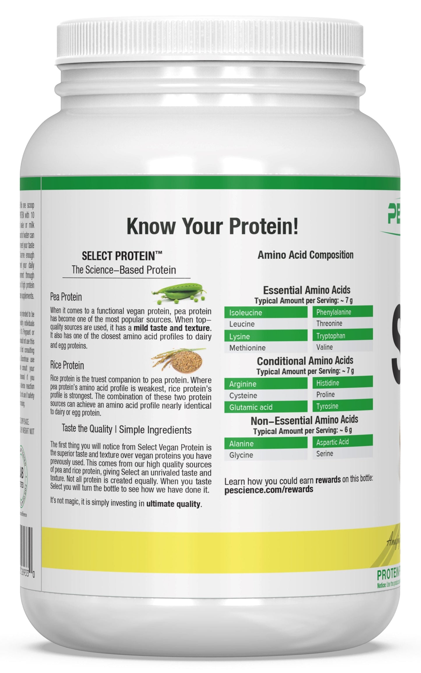 SELECT Vegan Protein Protein PEScience 