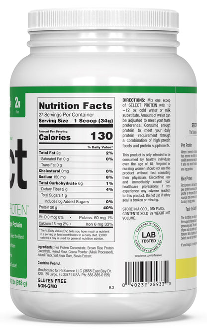 SELECT Vegan Protein Protein PEScience 