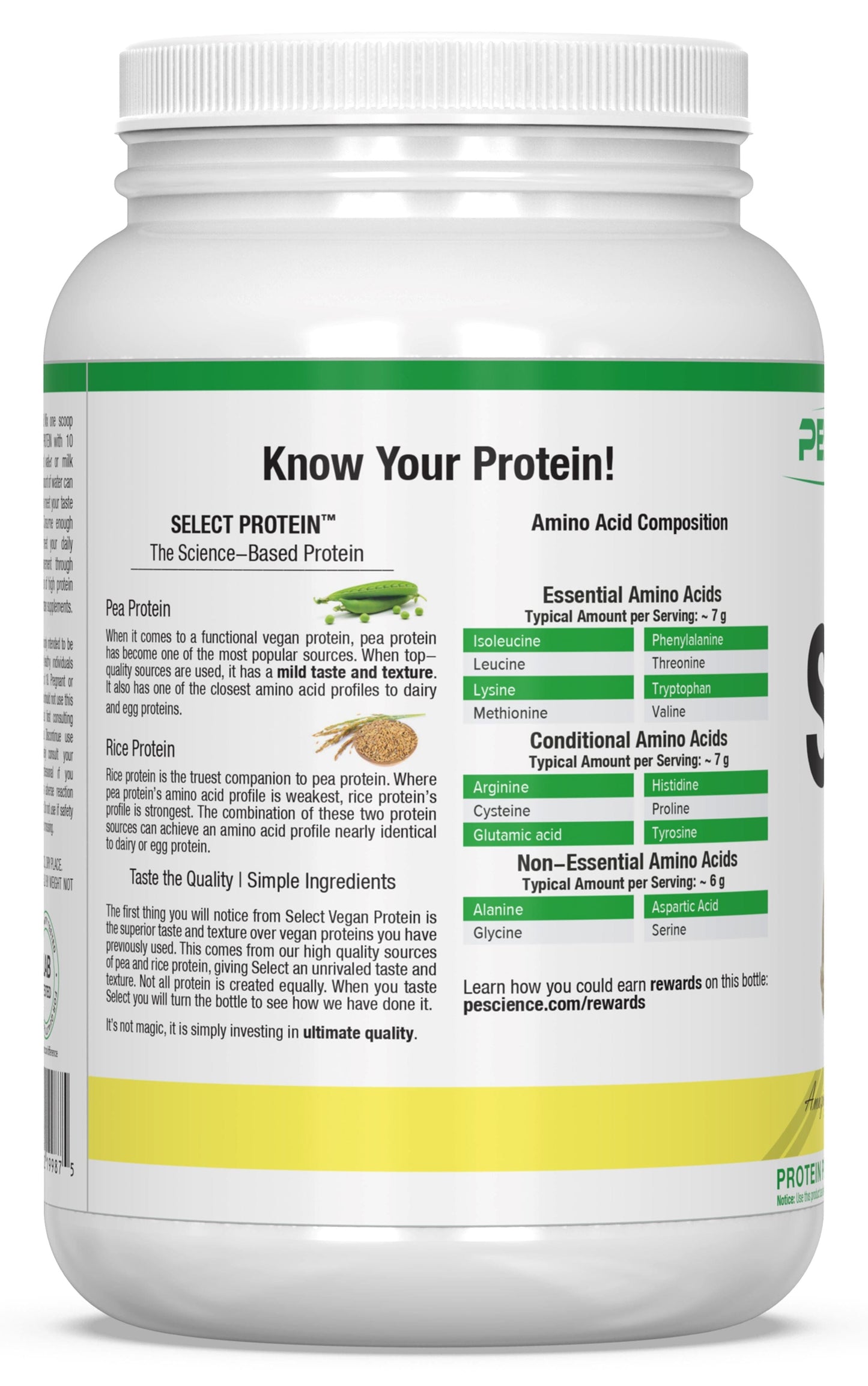 SELECT Vegan Protein Protein PEScience 