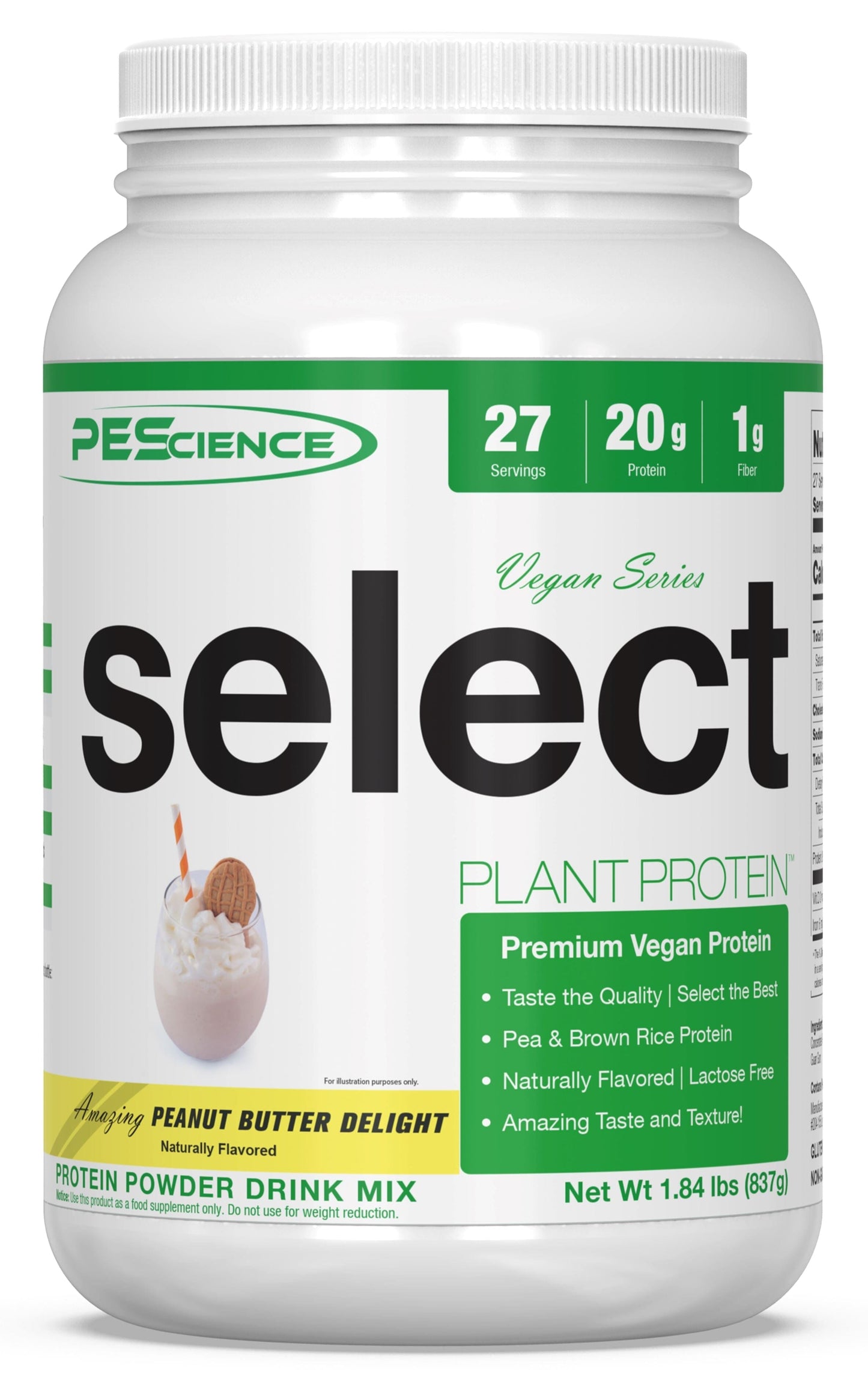 SELECT Vegan Protein Protein PEScience Vegan Peanut Butter Delight 27 