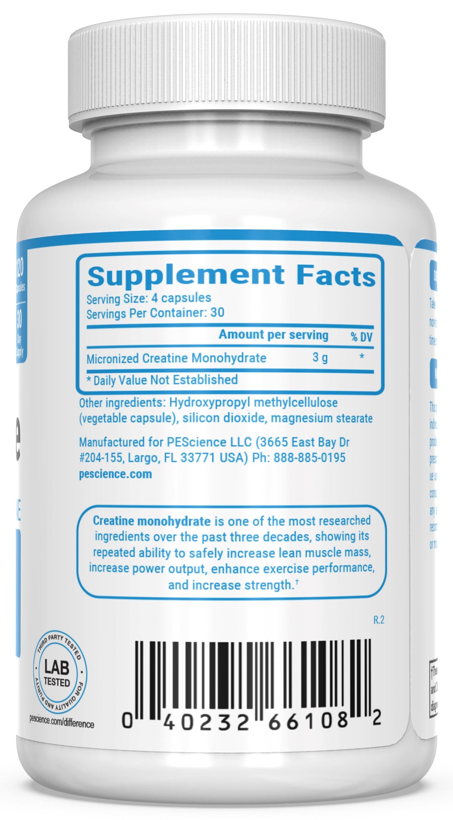 TruCreatine Capsules Supplement PEScience 